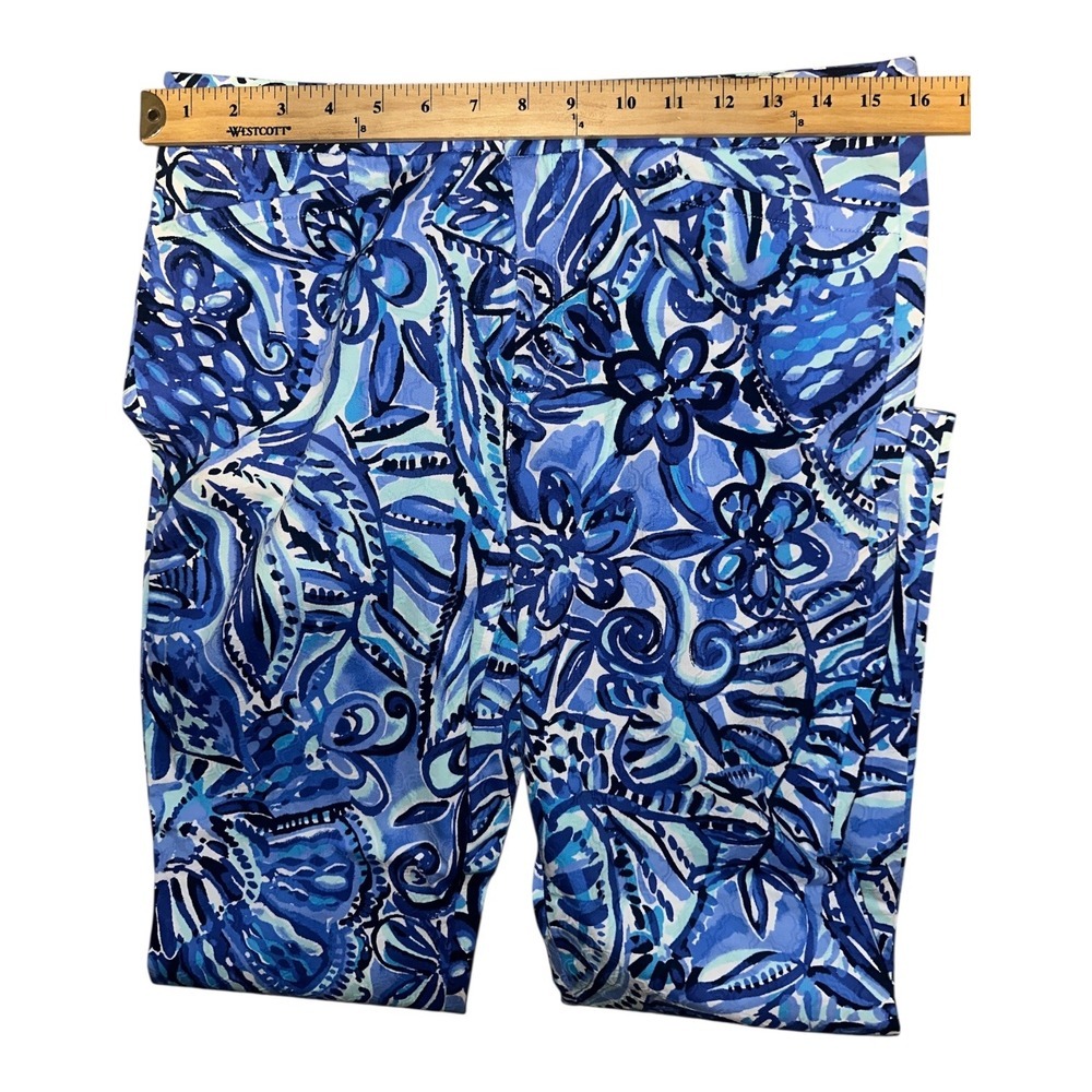 Lilly Pulitizer Zanzibar Blue Kelly High Rise Ankle Pant, Size 10‎ - Picture 8 of 10